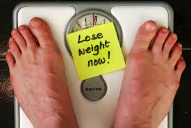 feet on a weighing machine
